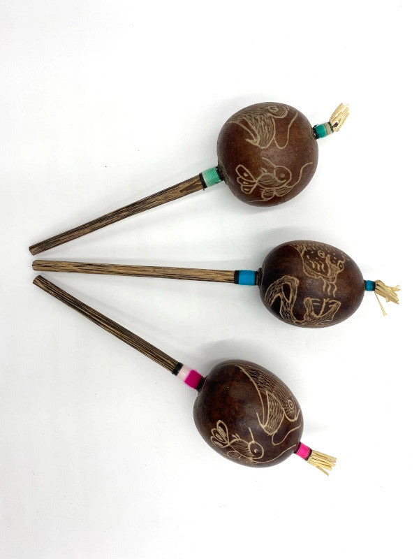 Peruvian Elements Rattle With Grass Top