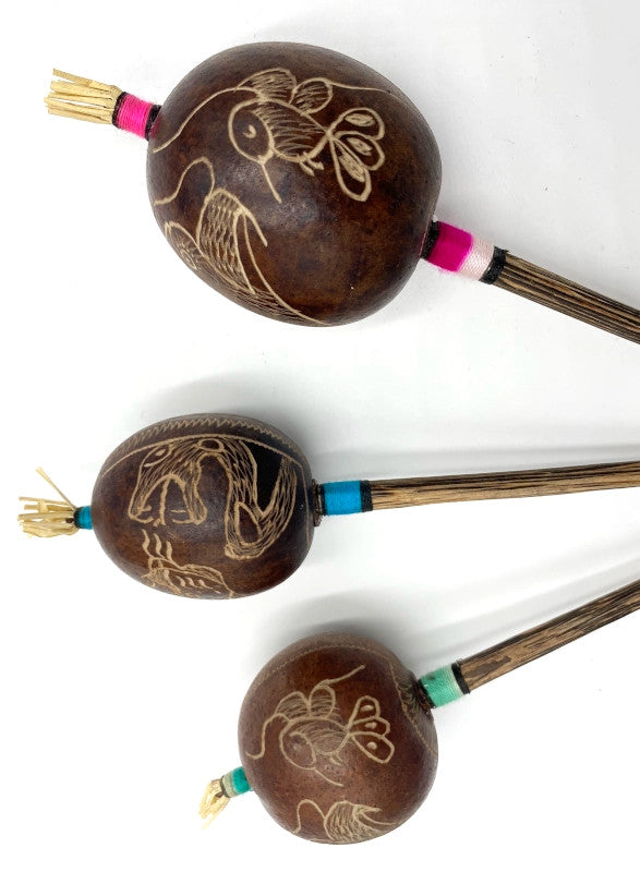 Peruvian Elements Rattle With Grass Top