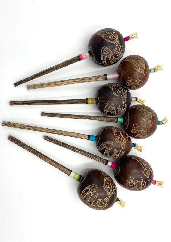 Peruvian Elements Rattle With Grass Top
