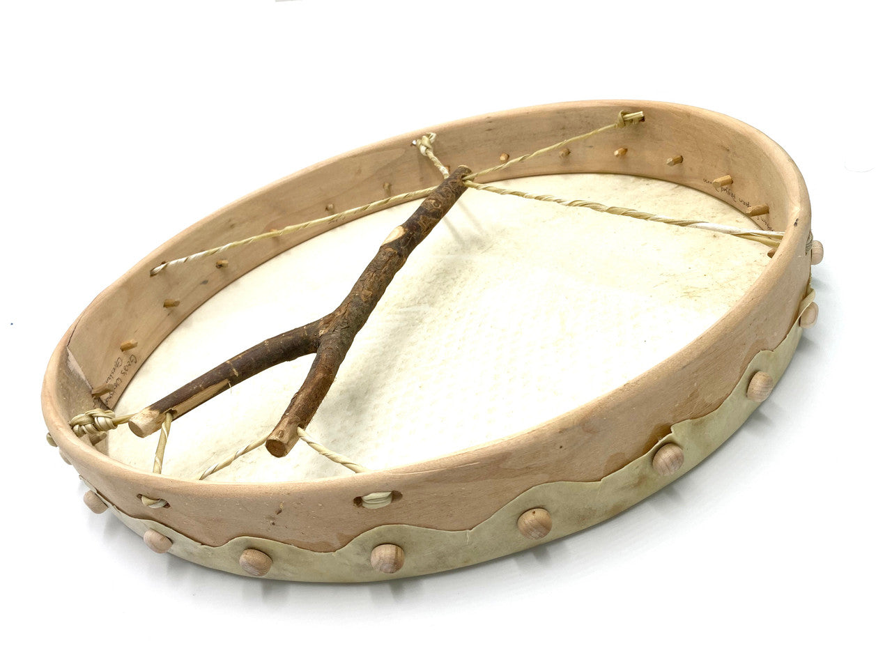 European Pegged drum with Reindeer Hide
