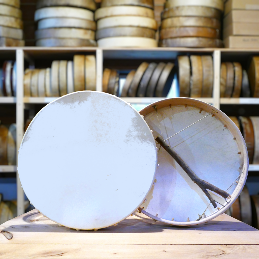 European Pegged drum with Reindeer Hide