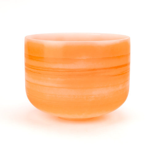 13" D Note 432Hz Perfect Pitch Orange Calcite Empyrean Fusion Crystal Singing Bowl Crystal Vibes #ca0013dm30 11003640