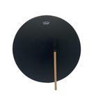 A Remo Black Bahia Buffalo Hide Drum measuring 16 inches in diameter with complementary Remo Beater.