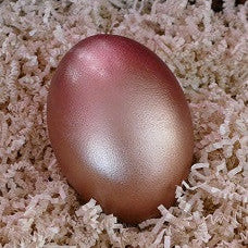 Egg of Creation - Women's Mysteries Rattle - Rose Gold, painted Emu Egg